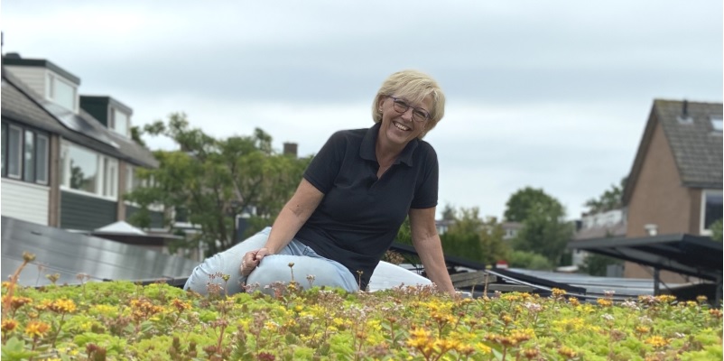 Verhaal Jolanda groen dak op schuur duurzame Nijkerkers