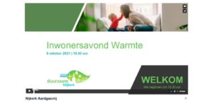 Terugkijken online avond Nijkerk aanrdgasvrij informatiebijeenkomst inwonersavond warmte